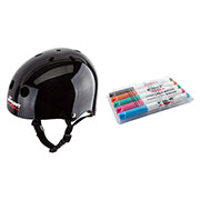 Wipeout Helmet: Helmet Triple8 Wipeout Skate/Bike Youth-MD BK