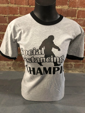 Carried Away Outfitters: Bigfoot Social Distancing Champion T-Shirt